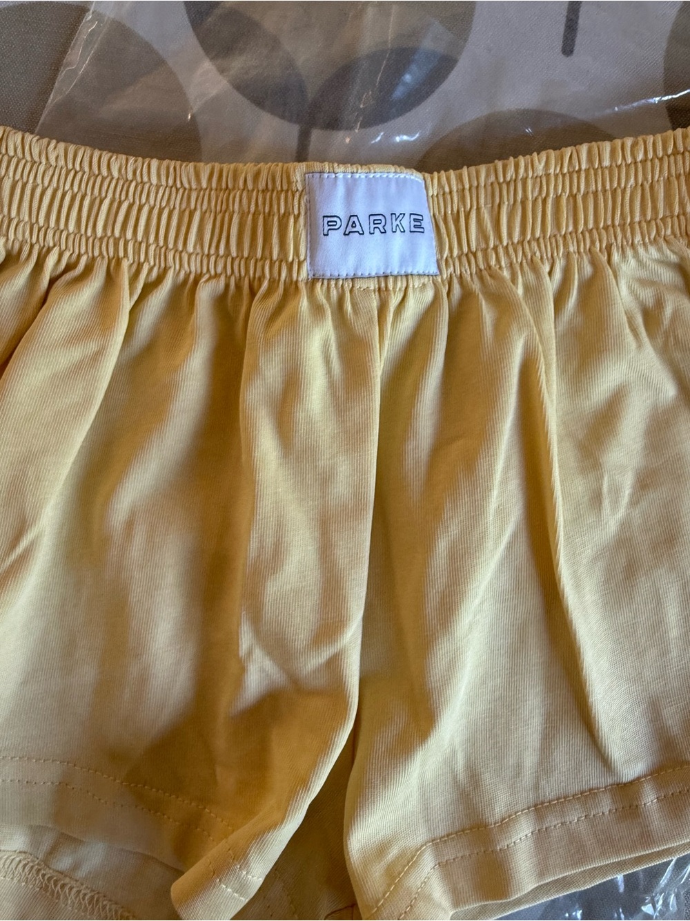 Parke Summerland Yellow Cotton Boxer Shorts - Picture 2 of 4
